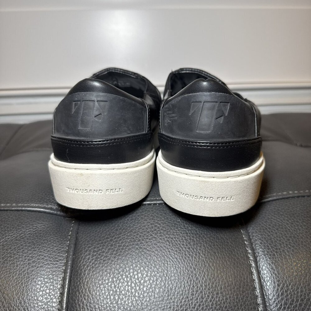 Thousand Fell Men’s 11.5 Low Top Lace Up Sneakers Black/White - Picture 6 of 9